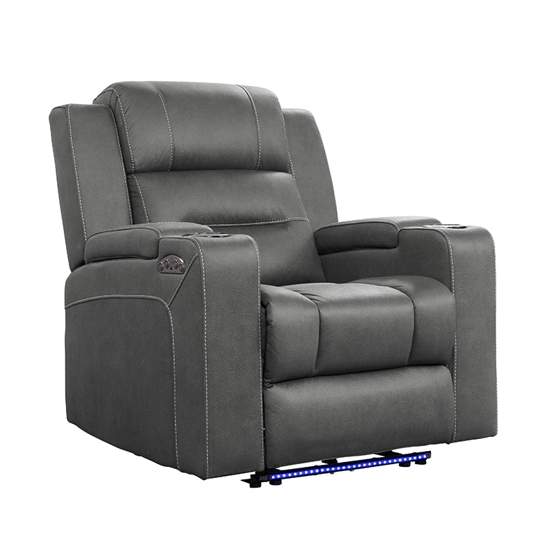Spielberg Electric Recliner Fabric Armchair - Ash
