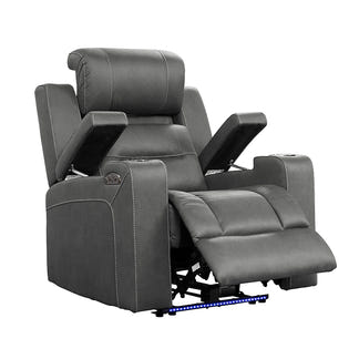 Spielberg Electric Recliner Fabric Armchair - Ash