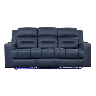 Spielberg 3 Seater Electric Fabric Recliner Sofa - Azure