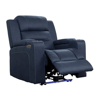 Spielberg Electric Recliner Fabric Armchair - Azure