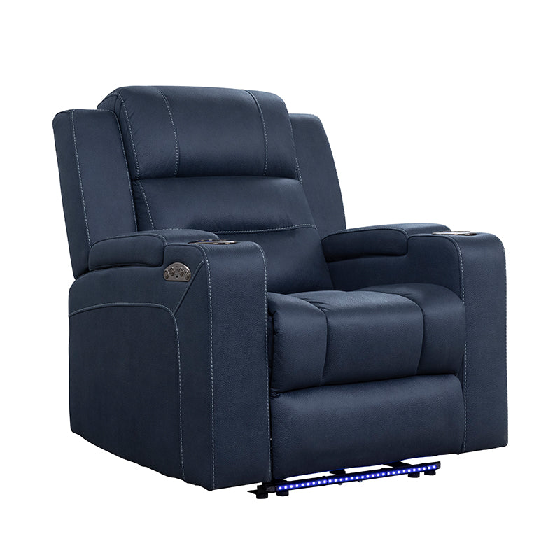 Spielberg Electric Recliner Fabric Armchair - Azure
