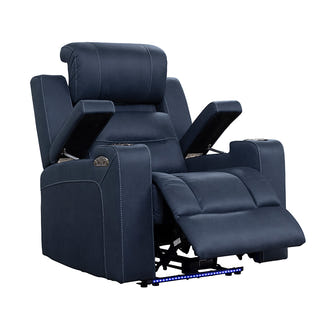 Spielberg Electric Recliner Fabric Armchair - Azure