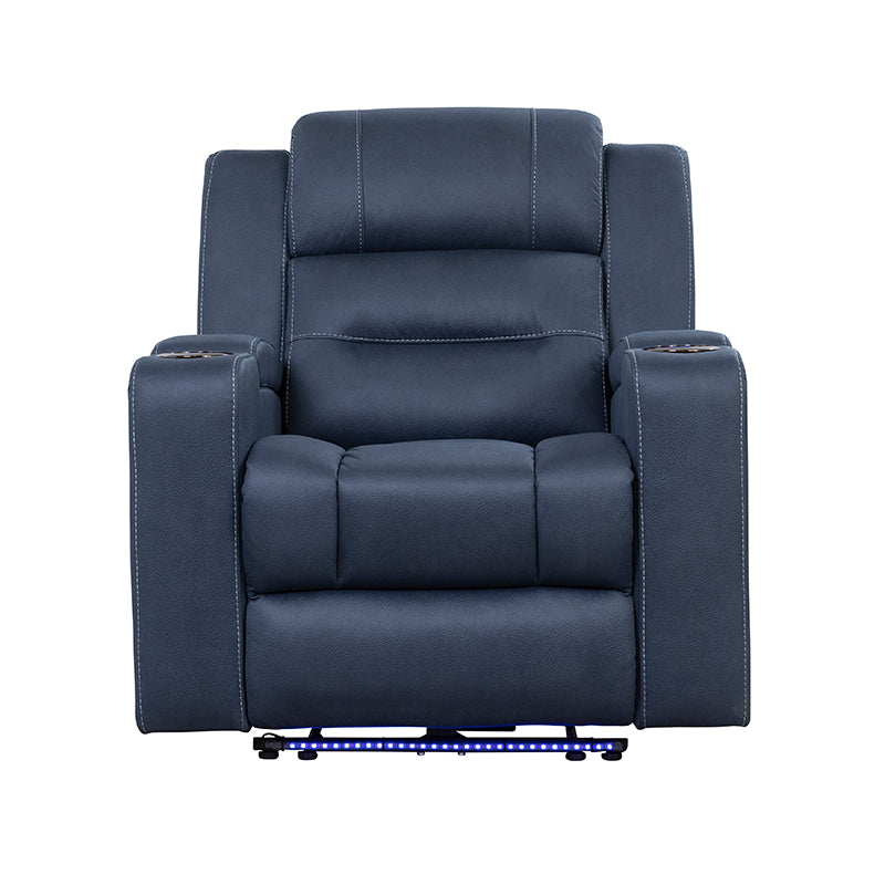 Spielberg Electric Recliner Fabric Armchair - Azure