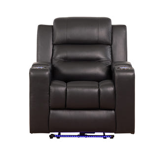 Spielberg Electric Recliner Leather Armchair - Black
