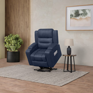 Spielberg Lift & Recline Fabric Armchair - Azure