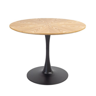 Spin 100cm Round Timber Dining Table - Ash