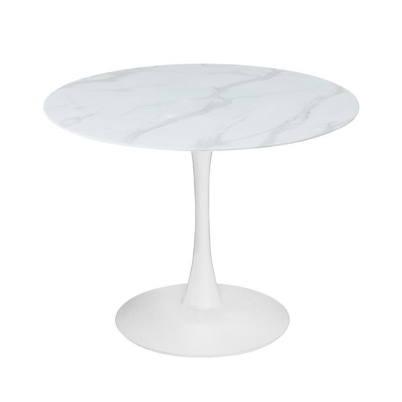 Spin 100cm Round Dining Table - White