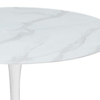 Spin 100cm Round Dining Table - White
