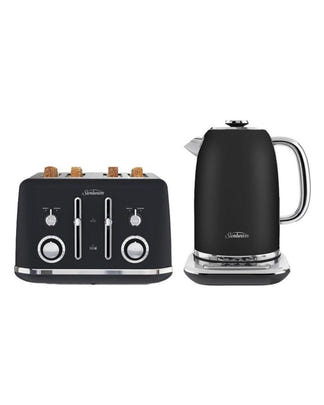 Sunbeam Black KE2800K Kettle & TA2740K Toaster Bundle
