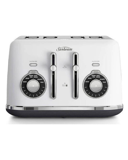 Sunbeam Alinea Select 4 Slice Bread Select Toaster - White Sky