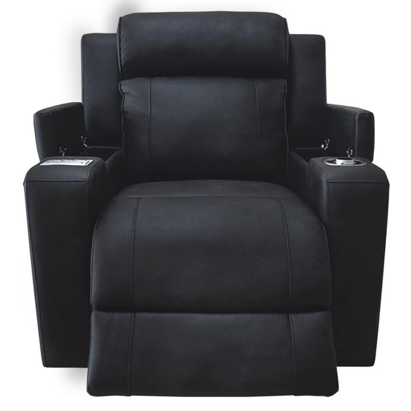 Symphony Immersive Single Electric Recliner Fabric Armchair - Jet