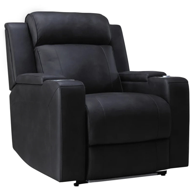 Symphony Immersive Single Electric Recliner Fabric Armchair - Jet