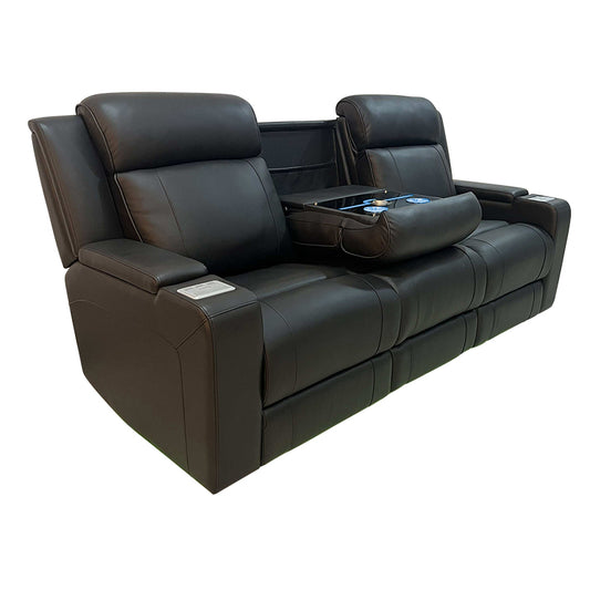 Symphony Immersive 3 Seater Electric Recliner Fabric Sofa - Jet