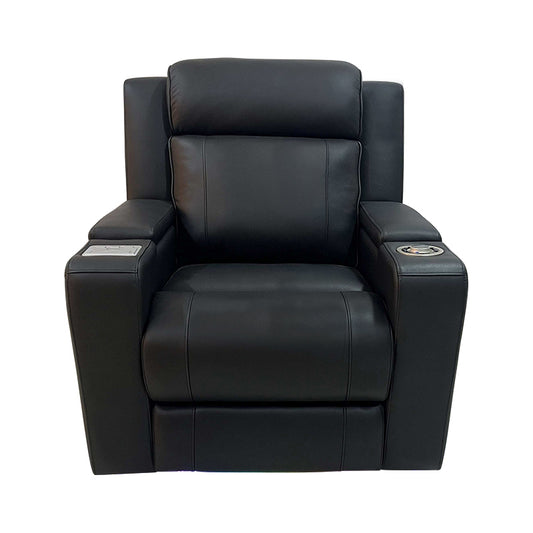 Symphony Immersive Single Electric Recliner Fabric Armchair - Jet