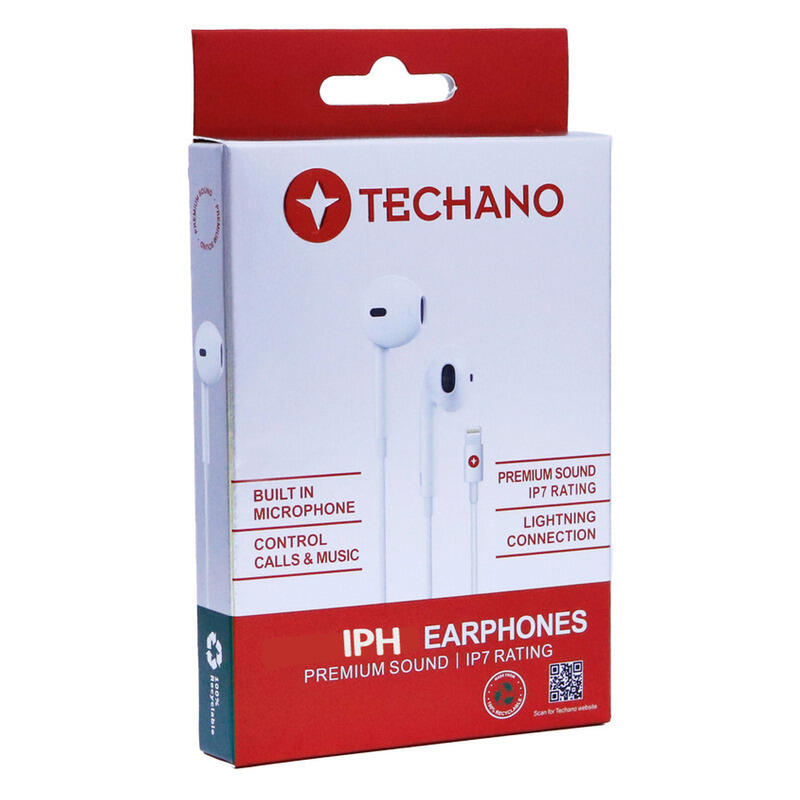 Techano IPH Earbuds - White