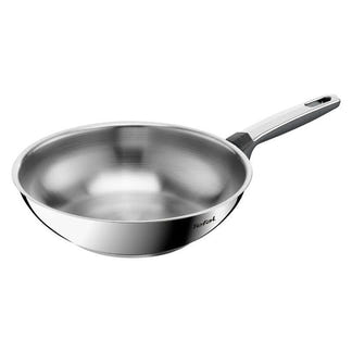 Tefal 28cm Emotion+ Induction Uncoated Stainless Steel Wok
