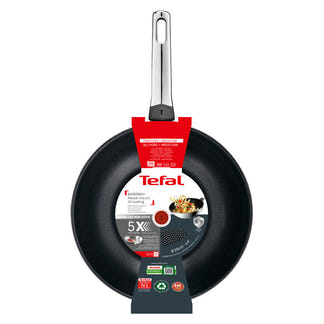 Tefal 28cm Emotion+ Induction Uncoated Stainless Steel Wok