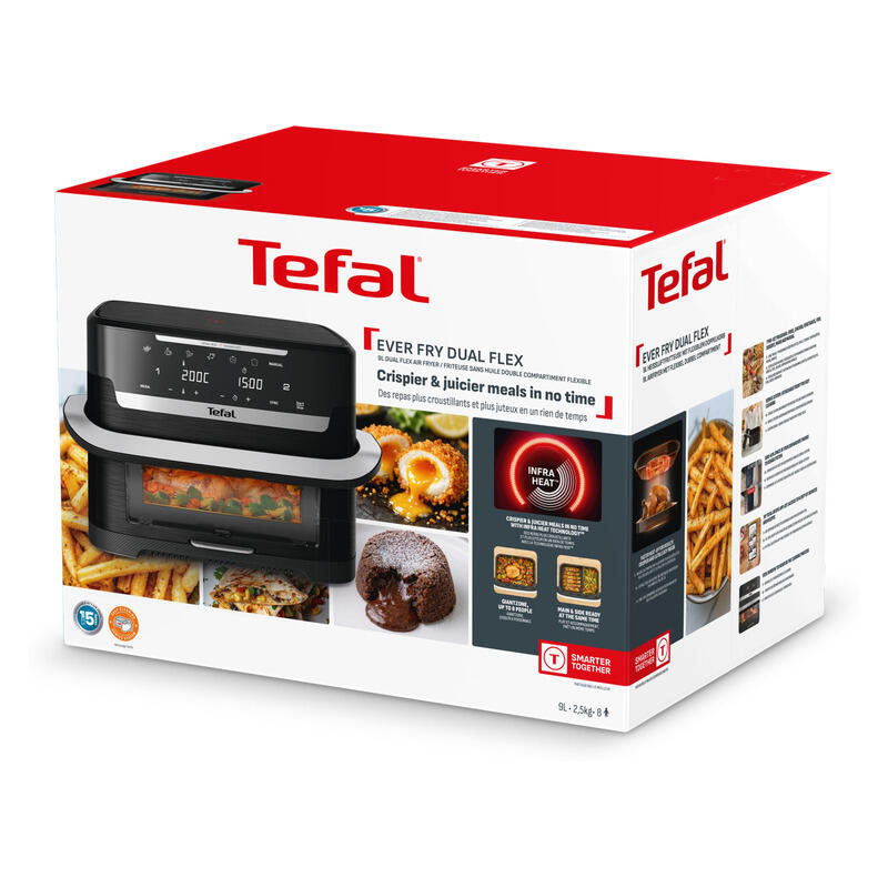 Tefal 9L Ever Fry Infra Heat Flex Detachable Front Air Fryer