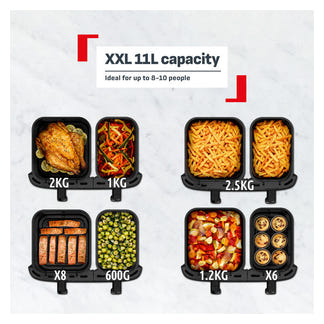 Tefal 11L XXL Dual Easy Fry & Grill Air Fryer