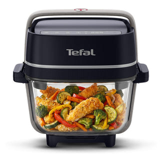 Tefal Crisp & Go Portable Glass Air Fryer - Black
