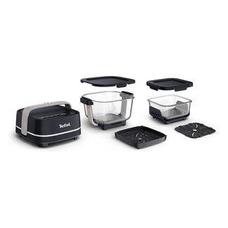 Tefal Crisp & Go Portable Glass Air Fryer - Black
