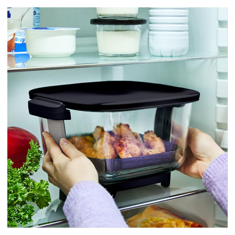 Tefal Crisp & Go Portable Glass Air Fryer - Black