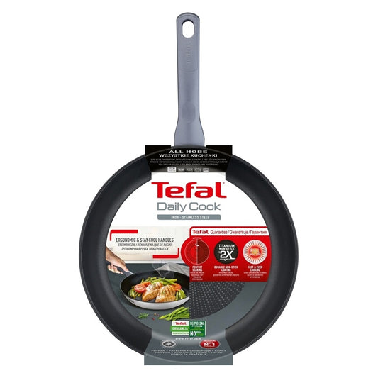 Tefal 30cm Daily Cook Induction Frypan - Stainless Steel