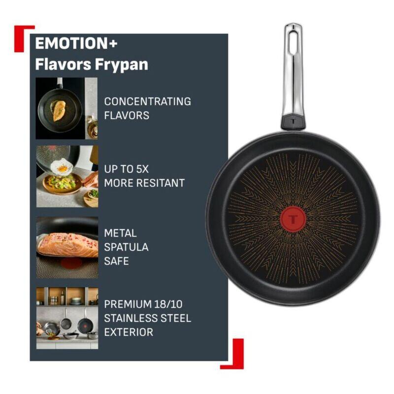 Tefal 24cm Emotion+ Flavors Induction Stainless Steel Oil Concentrating Non-Stick Frypan