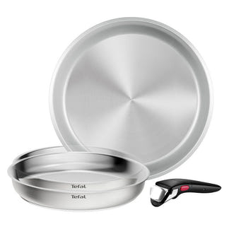 Tefal Ingenio Emotion+ 4 Piece Induction Uncoated Stainless Steel Frypan Set
