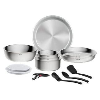 Tefal Ingenio Emotion+ 13 Piece Induction Uncoated Stainless Steel Set