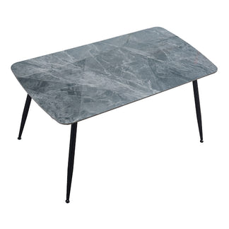 Tempo 150cm Dining Table - Mid Grey/White