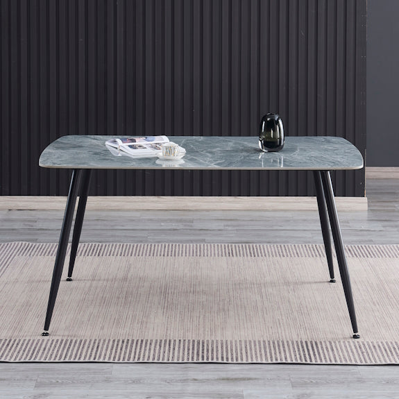Tempo 150cm Dining Table - Mid Grey/White