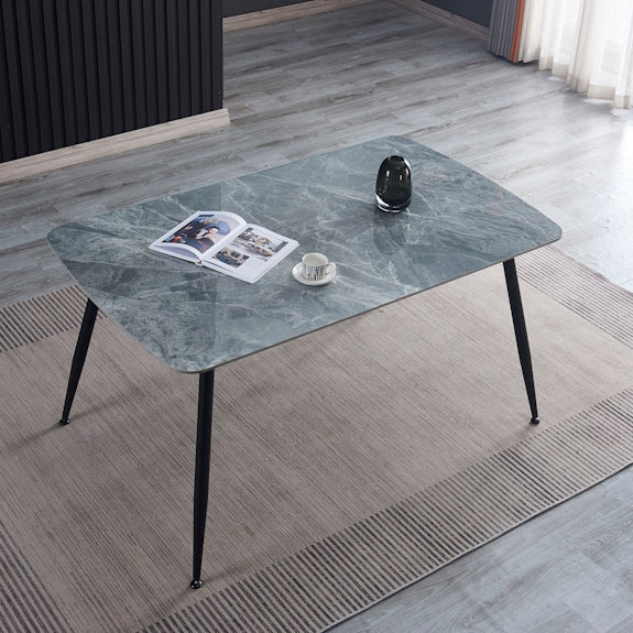 Tempo 150cm Dining Table - Mid Grey/White