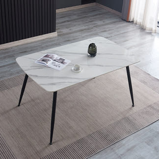 Tempo 150cm Dining Table - White/Grey