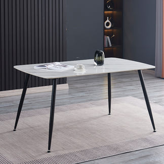 Tempo 150cm Dining Table - White/Grey
