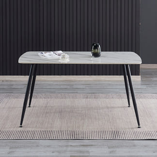 Tempo 150cm Dining Table - White/Grey