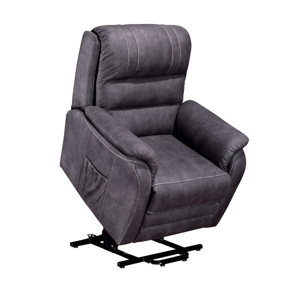Terence Lift & Recline Fabric Armchair - Charcoal