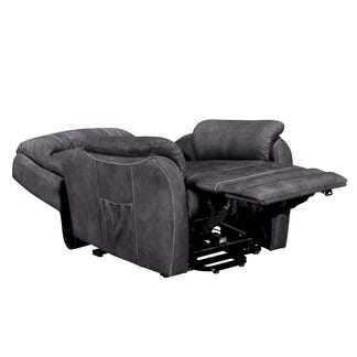 Terence Lift & Recline Fabric Armchair - Charcoal