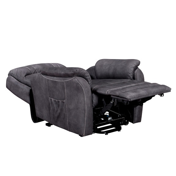 Terence Lift & Recline Fabric Armchair - Charcoal