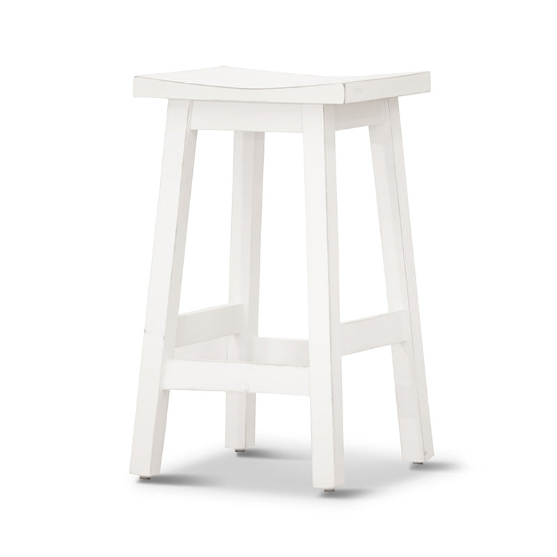 Tokyo Timber Bar Stool - White