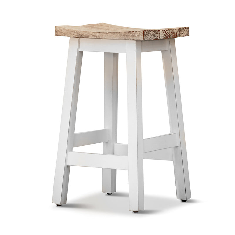 Tokyo Timber Bar Stool - White/White Wash