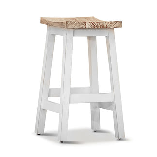 Tokyo Timber Bar Stool - White/White Wash