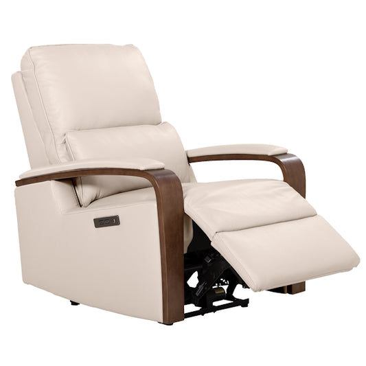 Treviso Electric Recliner Leather Armchair - Taupe