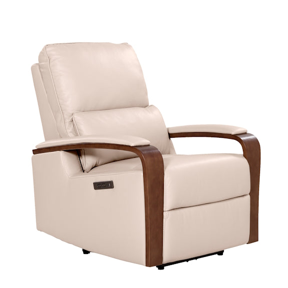 Treviso Electric Recliner Leather Armchair - Taupe