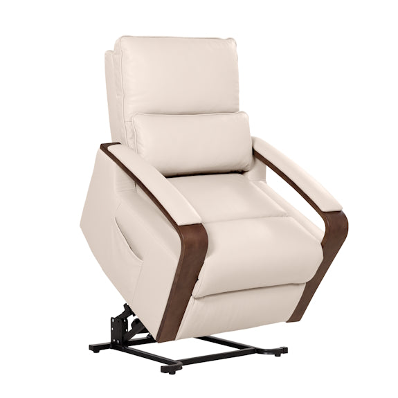 Treviso Lift & Recline Leather Armchair - Taupe