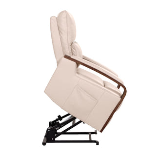 Treviso Lift & Recline Leather Armchair - Taupe