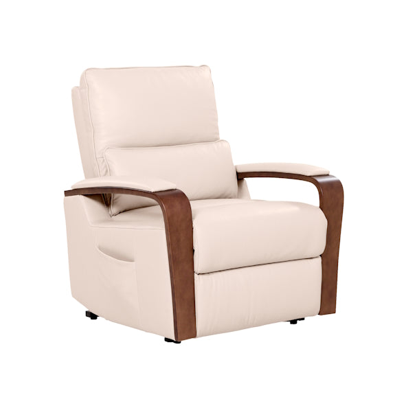 Treviso Lift & Recline Leather Armchair - Taupe
