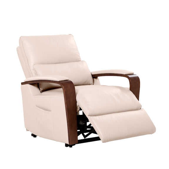 Treviso Lift & Recline Leather Armchair - Taupe