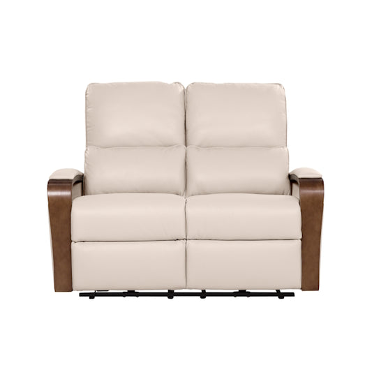 Treviso 2 Seater Electric Recliner Leather Sofa - Taupe