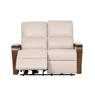 Treviso 2 Seater Electric Recliner Leather Sofa - Taupe